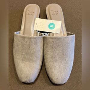 NWT A New Day Thea Mules Shoes Size 8 Gray